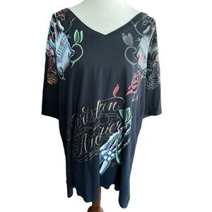 Christian Audigier Rare! NWOT Graphic Tee XXL-RARE